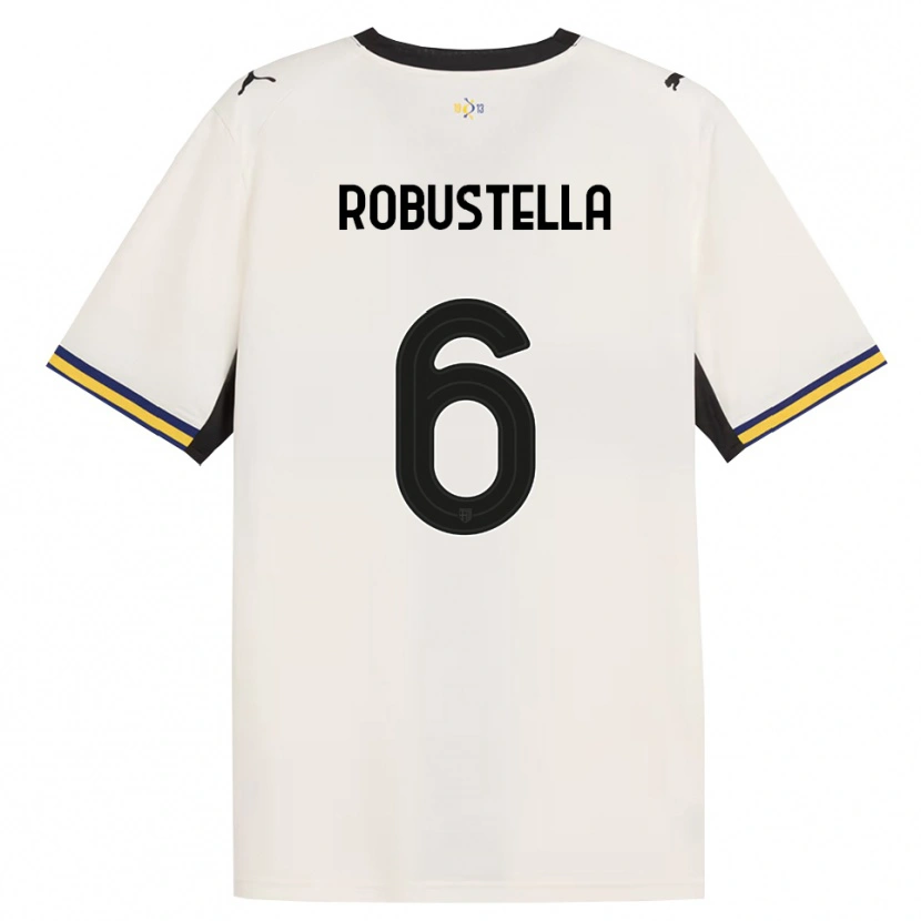 Danxen Kinderen Daniele Robustella #6 Off-White Zwart Geel Thuisshirt Thuistenue 2026/27 T-Shirt België