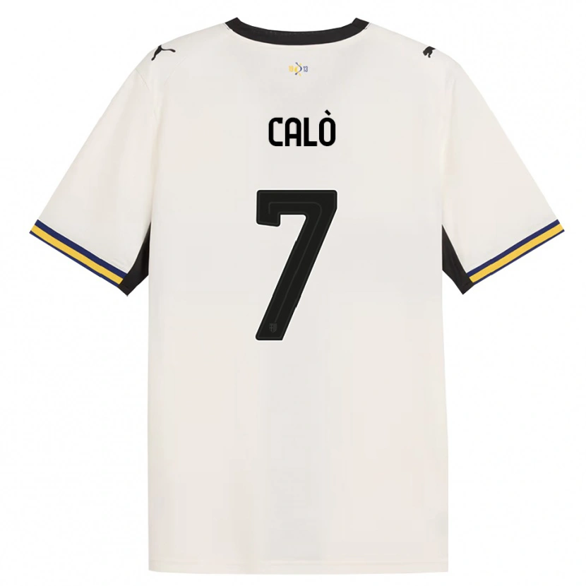 Danxen Kinderen Simone Calò #7 Off-White Zwart Geel Thuisshirt Thuistenue 2026/27 T-Shirt België