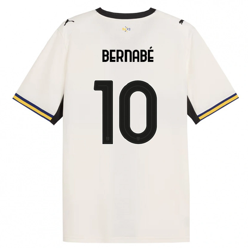 Danxen Kinderen Adrián Bernabé #10 Off-White Zwart Geel Thuisshirt Thuistenue 2026/27 T-Shirt België