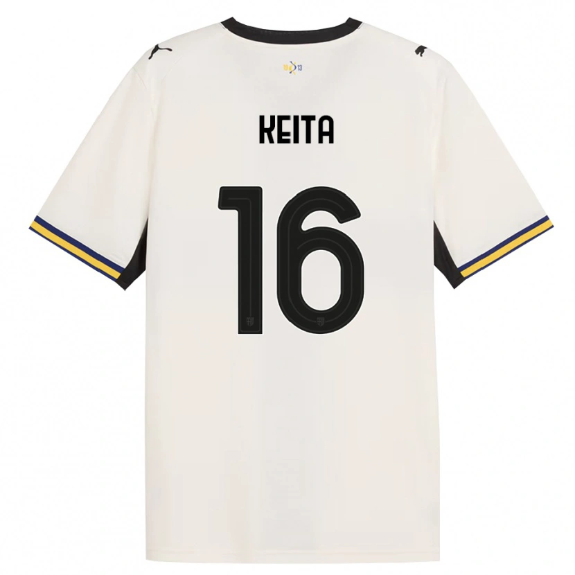 Danxen Kinderen Mandela Keita #16 Off-White Zwart Geel Thuisshirt Thuistenue 2026/27 T-Shirt België