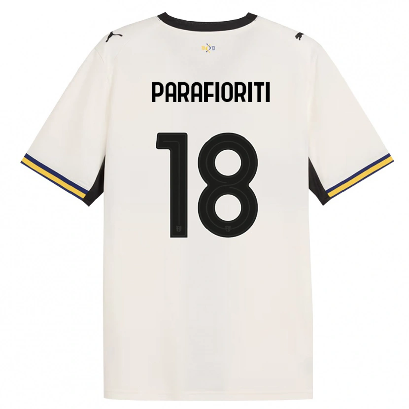Danxen Kinderen Giovanni Parafioriti #18 Off-White Zwart Geel Thuisshirt Thuistenue 2026/27 T-Shirt België