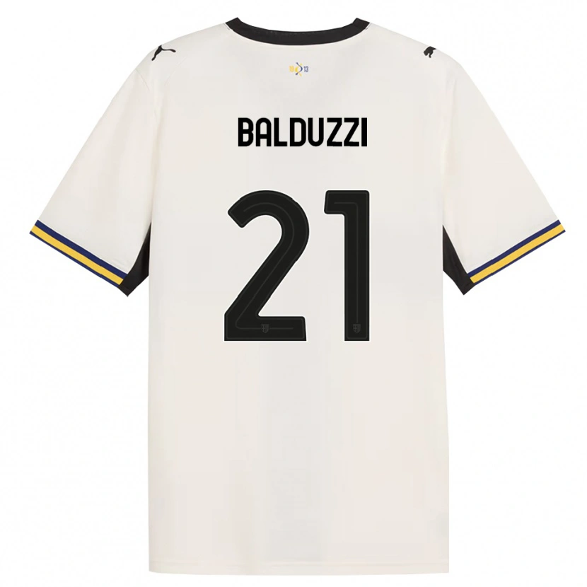 Danxen Kinderen Davide Balduzzi #21 Off-White Zwart Geel Thuisshirt Thuistenue 2026/27 T-Shirt België