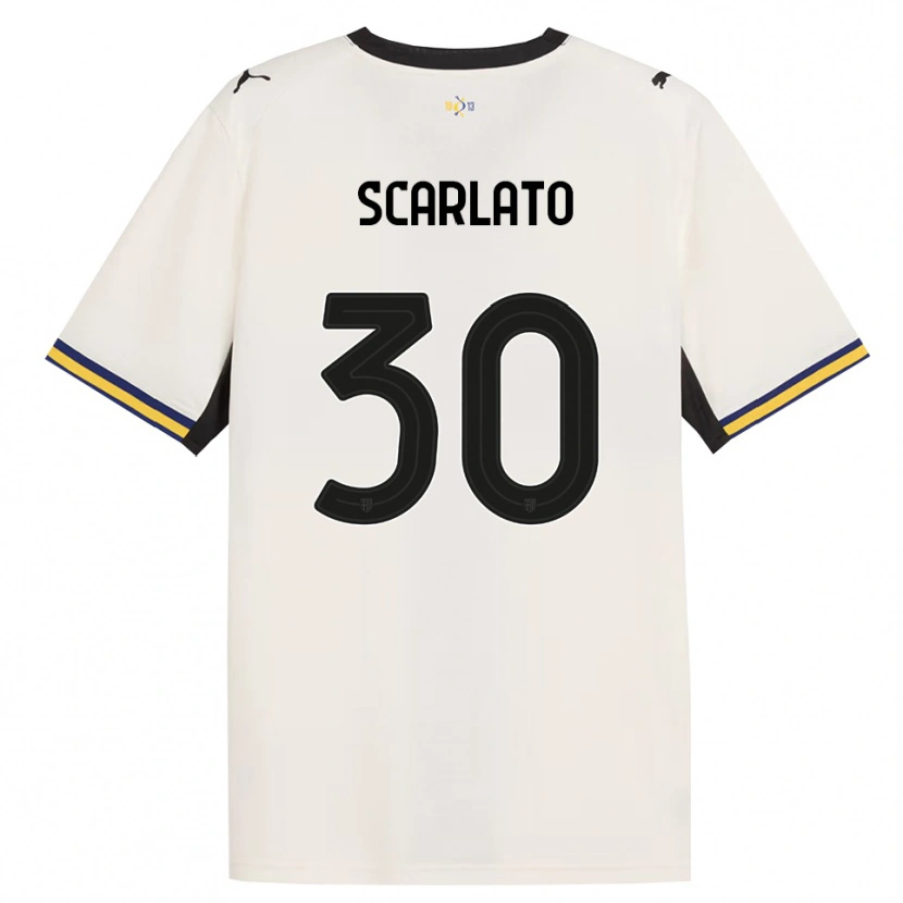 Danxen Kinderen Luca Scarlato #30 Off-White Zwart Geel Thuisshirt Thuistenue 2026/27 T-Shirt België