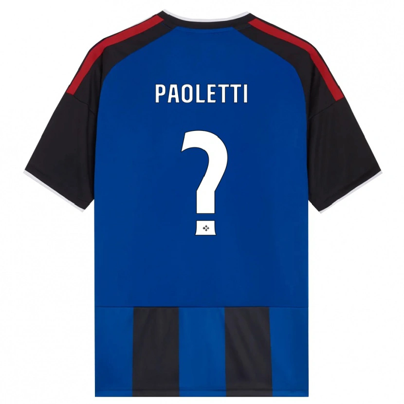Danxen Kinderen Tommaso Paoletti #0 Zwart Rood Wit Blauw Thuisshirt Thuistenue 2026/27 T-Shirt België