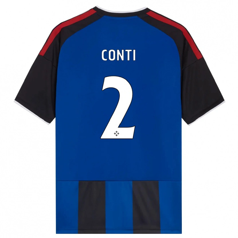 Danxen Kinderen Niccolò Conti #2 Zwart Rood Wit Blauw Thuisshirt Thuistenue 2026/27 T-Shirt België