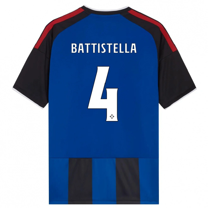 Danxen Kinderen Daniel Battistella #4 Zwart Rood Wit Blauw Thuisshirt Thuistenue 2026/27 T-Shirt België