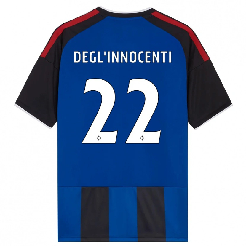 Danxen Kinderen Luca Degl'innocenti #22 Zwart Rood Wit Blauw Thuisshirt Thuistenue 2026/27 T-Shirt België