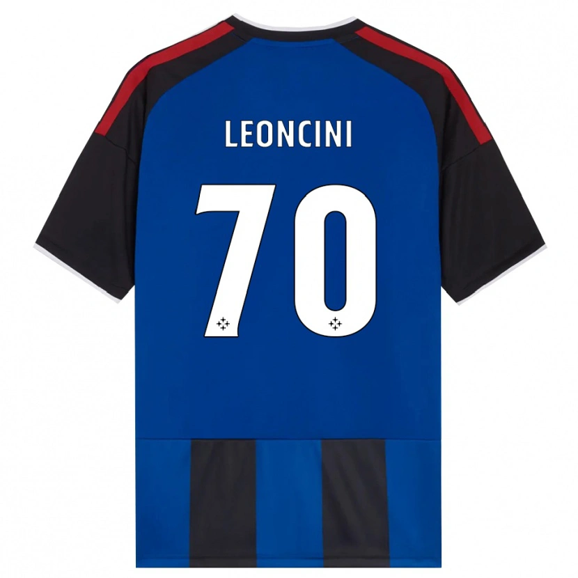 Danxen Kinderen Mattia Leoncini #70 Zwart Rood Wit Blauw Thuisshirt Thuistenue 2026/27 T-Shirt België