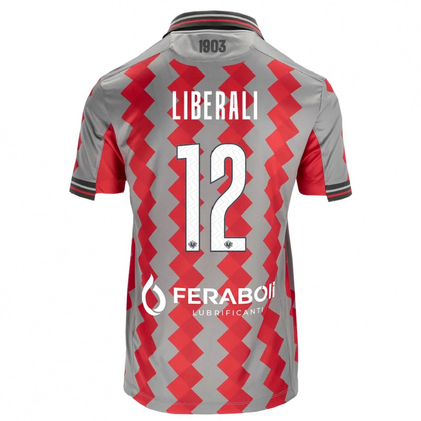 Danxen Kinderen Riccardo Liberali #12 Grijs Rood Wit Thuisshirt Thuistenue 2026/27 T-Shirt België