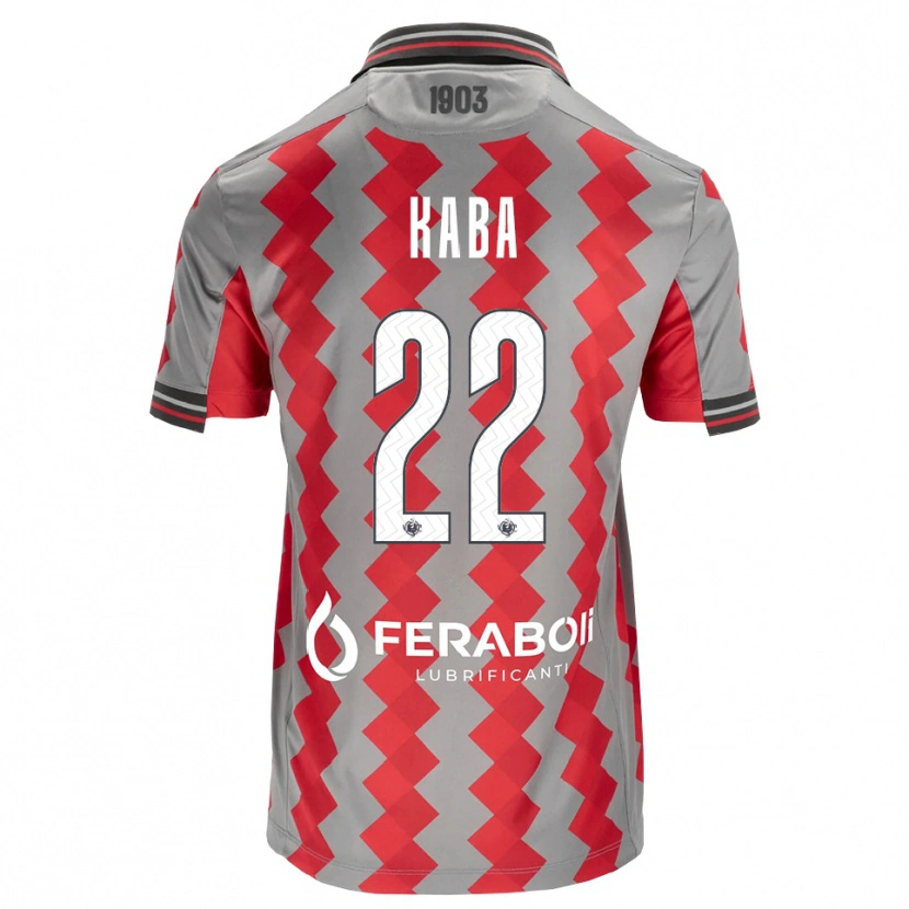 Danxen Kinderen Karamoko Kaba #22 Grijs Rood Wit Thuisshirt Thuistenue 2026/27 T-Shirt België