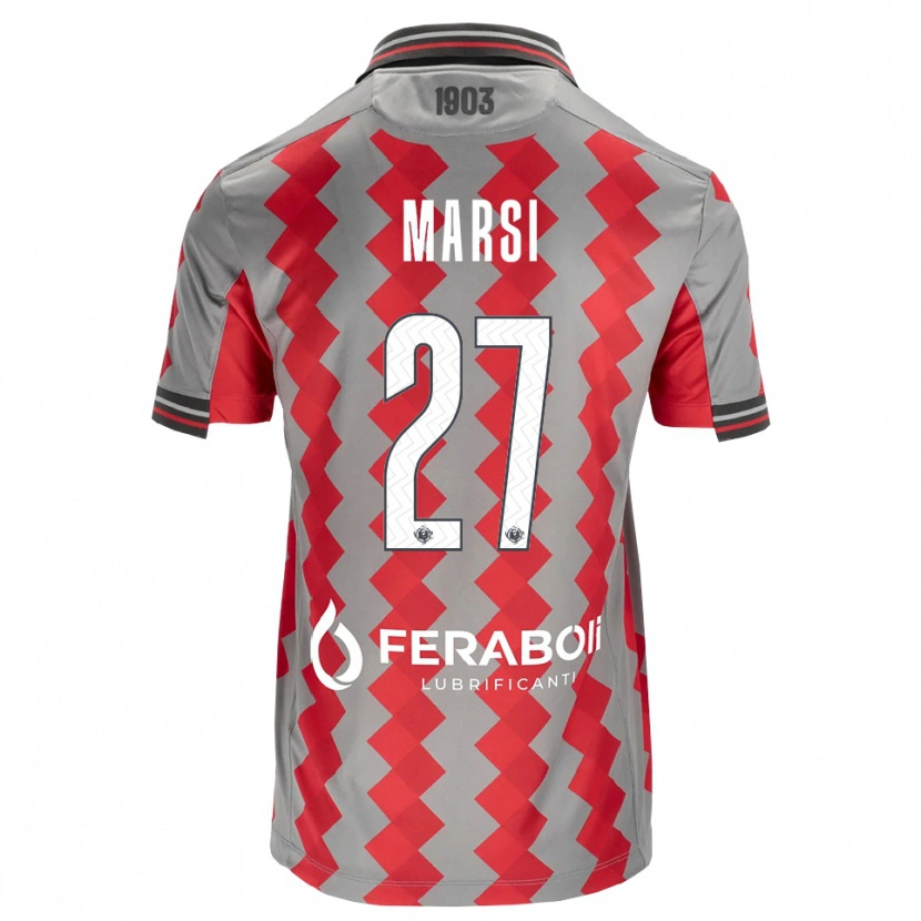 Danxen Kinderen Simone Marsi #27 Grijs Rood Wit Thuisshirt Thuistenue 2026/27 T-Shirt België