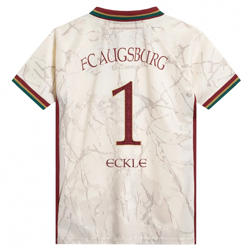 Danxen Kinderen Philipp Eckle #1 Groen Rijst Wit Bordeauxrood Thuisshirt Thuistenue 2026/27 T-Shirt België