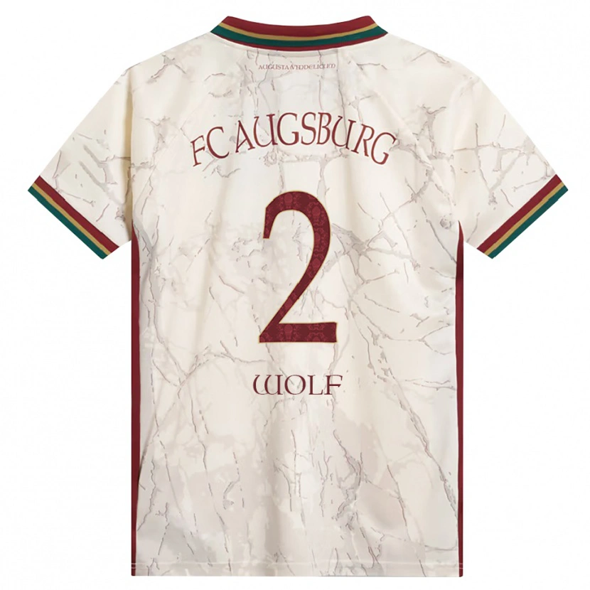 Danxen Kinderen Paul Wolf #2 Groen Rijst Wit Bordeauxrood Thuisshirt Thuistenue 2026/27 T-Shirt België