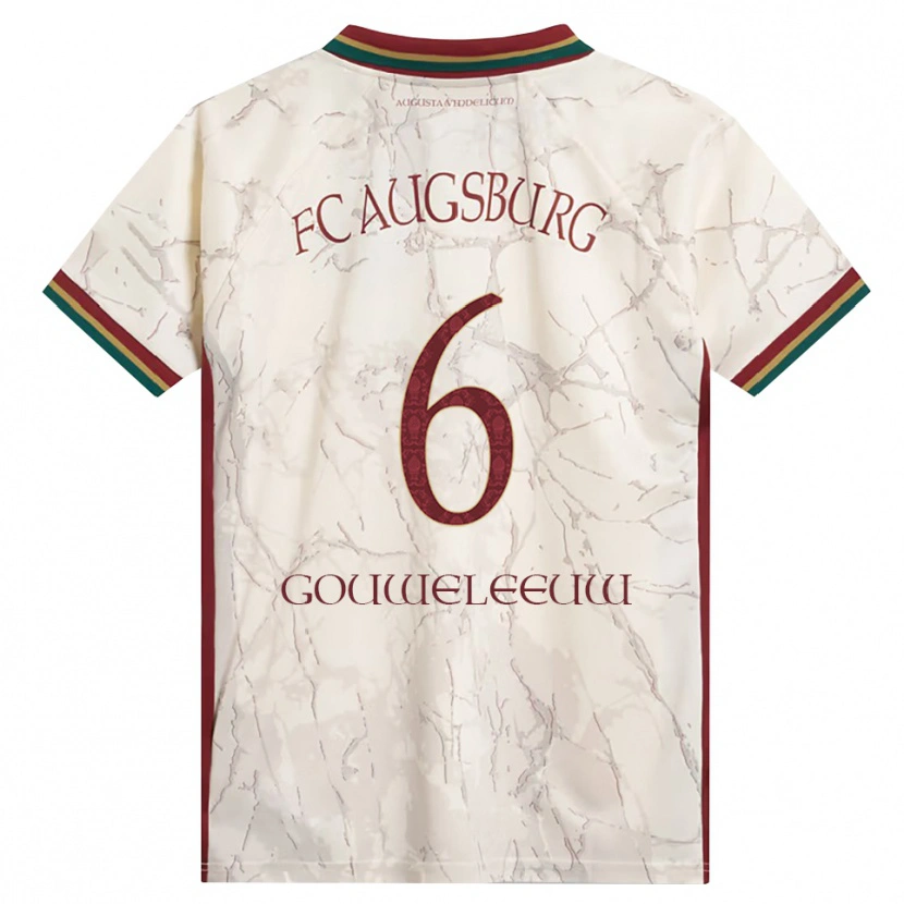 Danxen Kinderen Jeffrey Gouweleeuw #6 Groen Rijst Wit Bordeauxrood Thuisshirt Thuistenue 2026/27 T-Shirt België