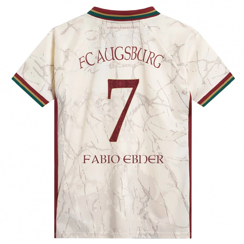 Danxen Kinderen Fabio Ebner #7 Groen Rijst Wit Bordeauxrood Thuisshirt Thuistenue 2026/27 T-Shirt België