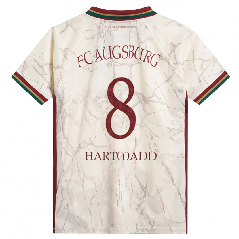 Danxen Kinderen Mika Hartmann #8 Groen Rijst Wit Bordeauxrood Thuisshirt Thuistenue 2026/27 T-Shirt België