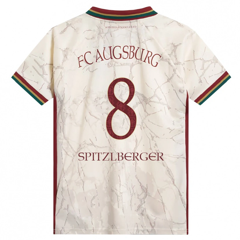 Danxen Kinderen Jordan Spitzlberger #8 Groen Rijst Wit Bordeauxrood Thuisshirt Thuistenue 2026/27 T-Shirt België