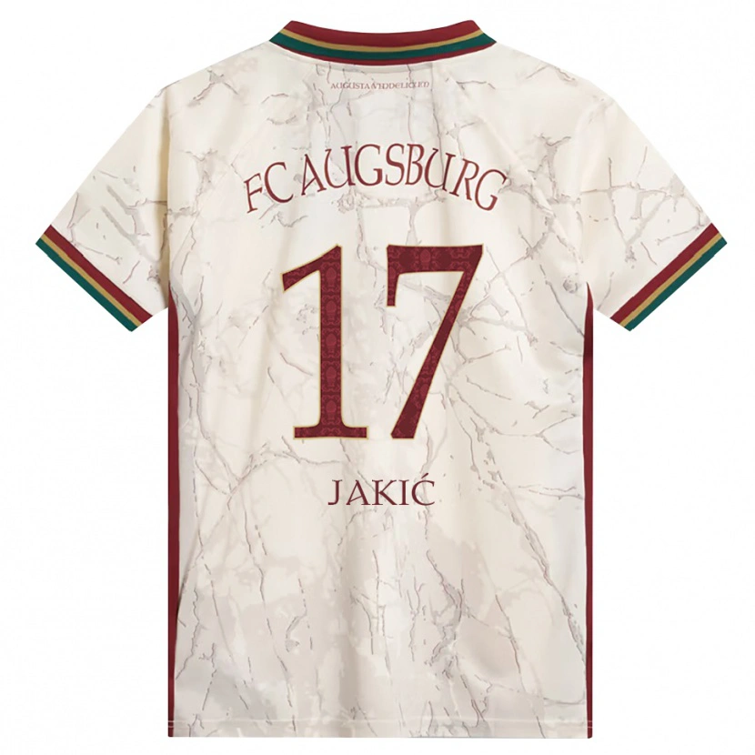 Danxen Kinderen Kristijan Jakic #17 Groen Rijst Wit Bordeauxrood Thuisshirt Thuistenue 2026/27 T-Shirt België