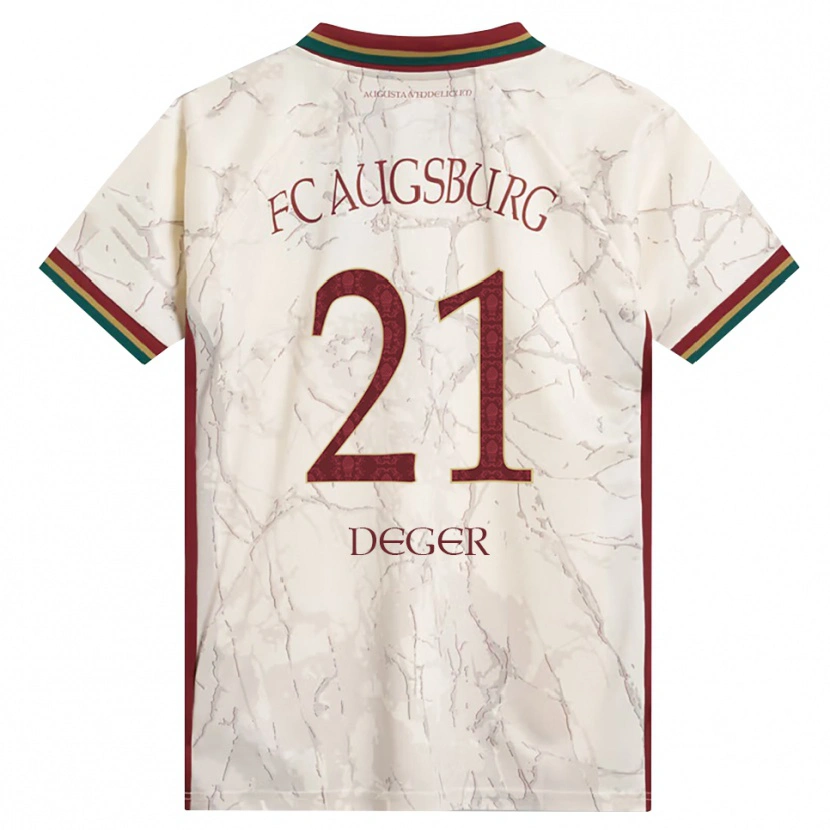 Danxen Kinderen David Deger #21 Groen Rijst Wit Bordeauxrood Thuisshirt Thuistenue 2026/27 T-Shirt België