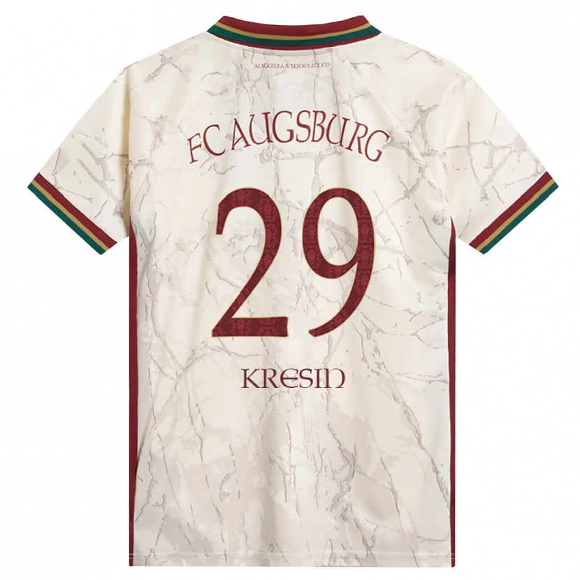 Danxen Kinderen Constantin Kresin #29 Groen Rijst Wit Bordeauxrood Thuisshirt Thuistenue 2026/27 T-Shirt België