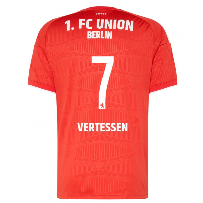 Danxen Kinderen Yorbe Vertessen #7 Rood Wit Thuisshirt Thuistenue 2026/27 T-Shirt België