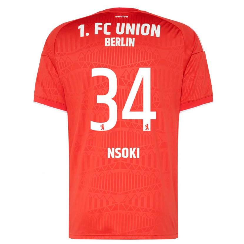 Danxen Kinderen Stanley Nsoki #34 Rood Wit Thuisshirt Thuistenue 2026/27 T-Shirt België