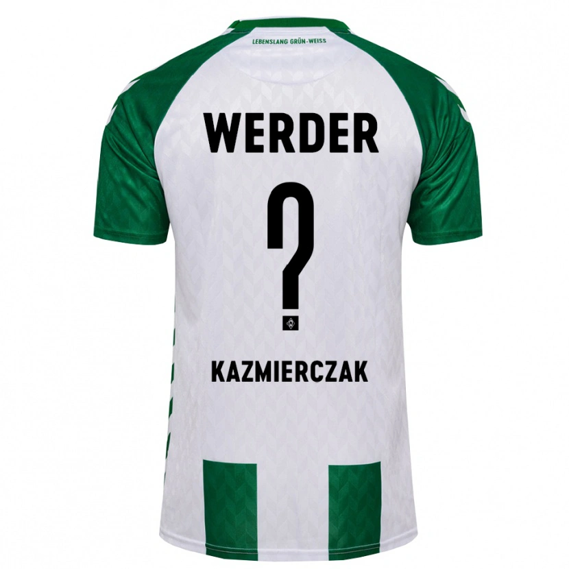 Danxen Kinderen Daniel Kazmierczak #0 Groen Wit Thuisshirt Thuistenue 2026/27 T-Shirt België