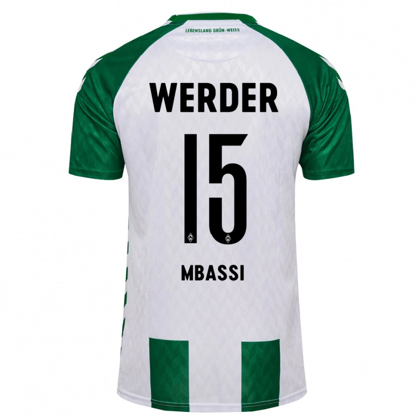 Danxen Kinderen Mario Mbassi #15 Groen Wit Thuisshirt Thuistenue 2026/27 T-Shirt België