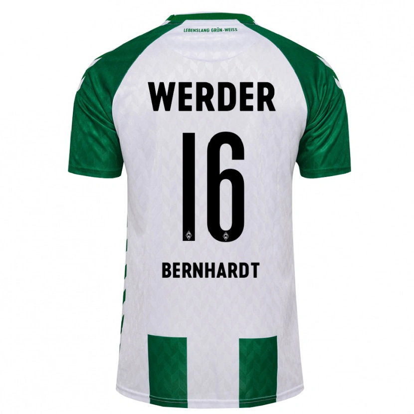Danxen Kinderen Emilie Bernhardt #16 Groen Wit Thuisshirt Thuistenue 2026/27 T-Shirt België