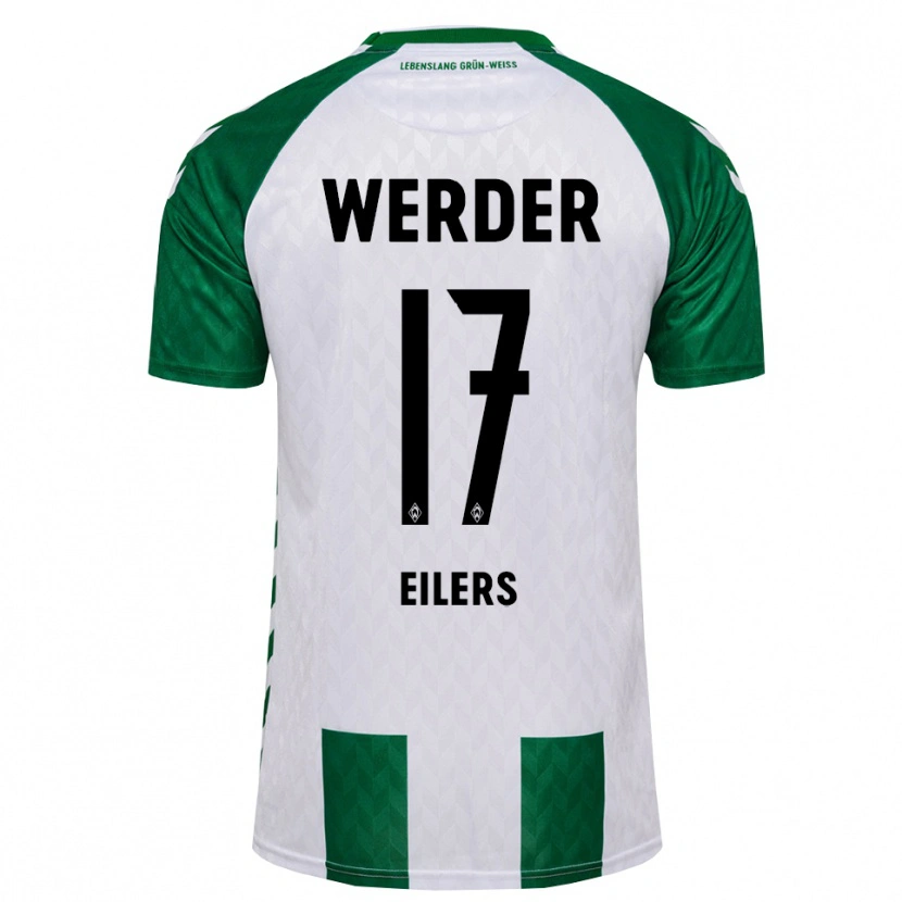 Danxen Kinderen Jonas Eilers #17 Groen Wit Thuisshirt Thuistenue 2026/27 T-Shirt België