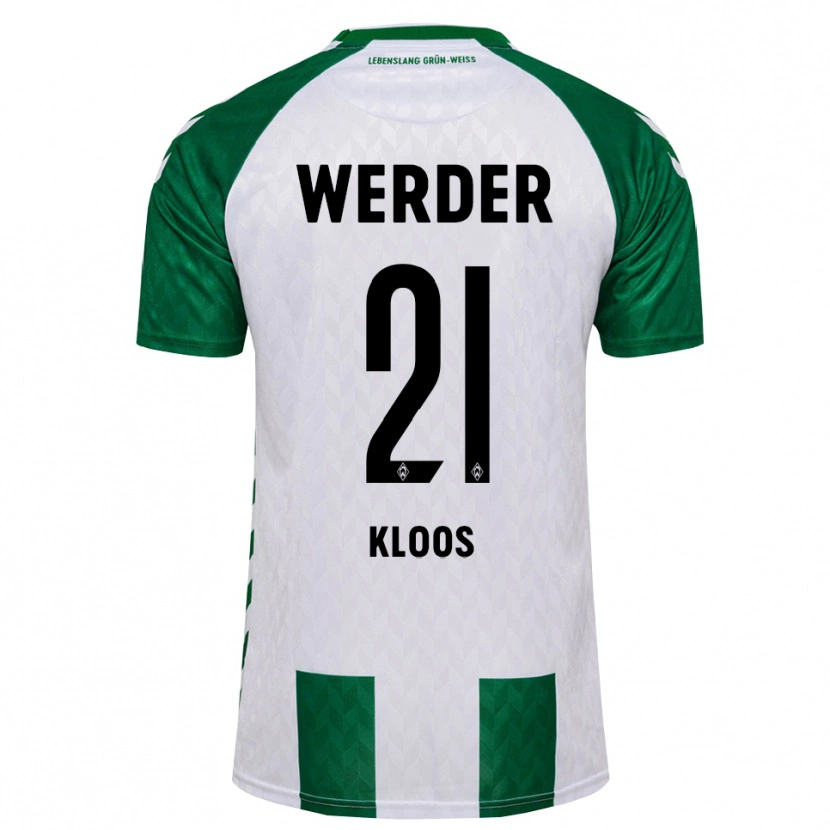 Danxen Kinderen Arthur Kloos #21 Groen Wit Thuisshirt Thuistenue 2026/27 T-Shirt België