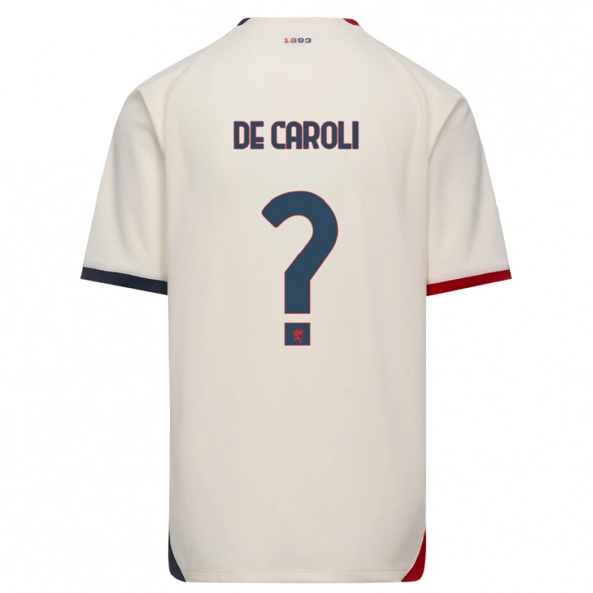 Danxen Kinderen Mattia De Caroli #0 Off-White Rood Uitshirt Uittenue 2026/27 T-Shirt België