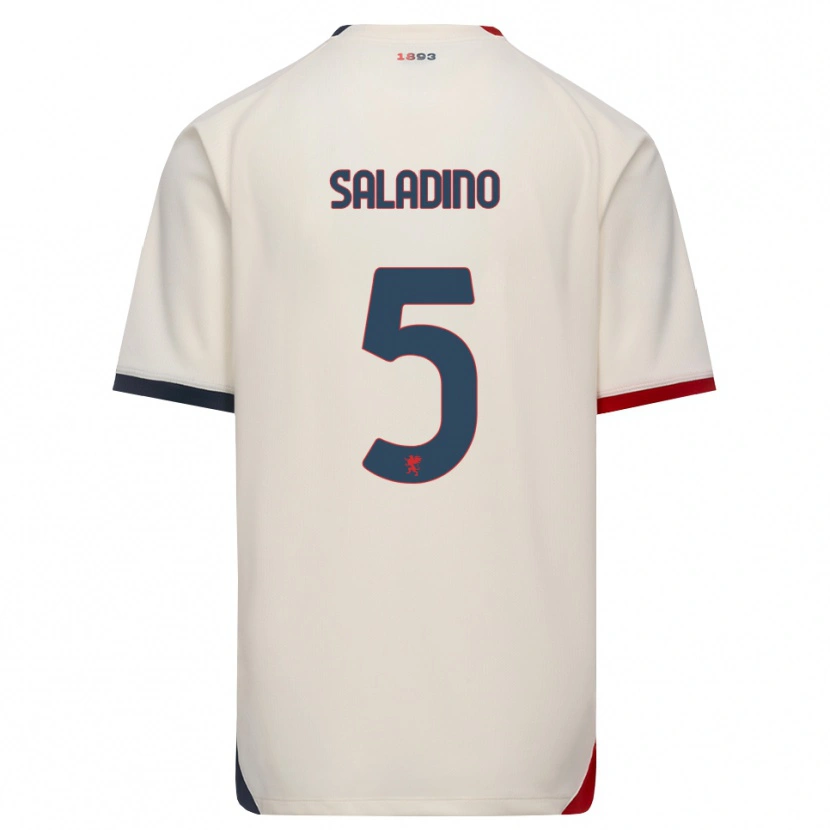 Danxen Kinderen Luca Saladino #5 Off-White Rood Uitshirt Uittenue 2026/27 T-Shirt België