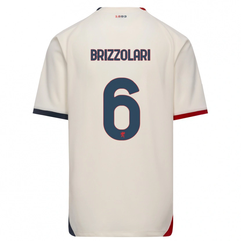 Danxen Kinderen Mattia Brizzolari #6 Off-White Rood Uitshirt Uittenue 2026/27 T-Shirt België