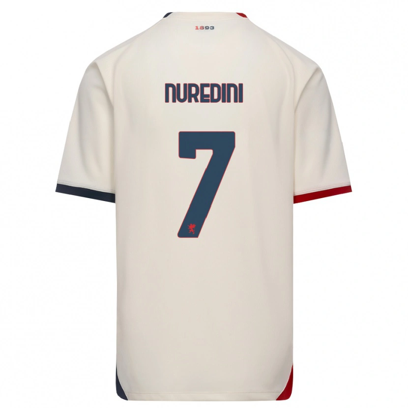 Danxen Kinderen Kejvin Nuredini #7 Off-White Rood Uitshirt Uittenue 2026/27 T-Shirt België