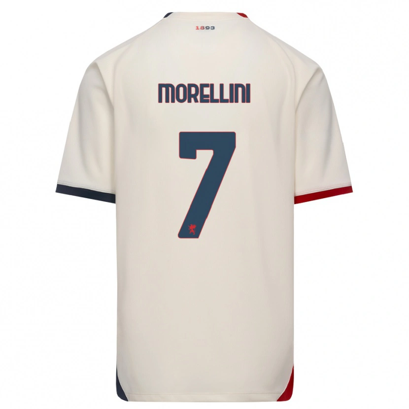 Danxen Kinderen Matteo Morellini #7 Off-White Rood Uitshirt Uittenue 2026/27 T-Shirt België