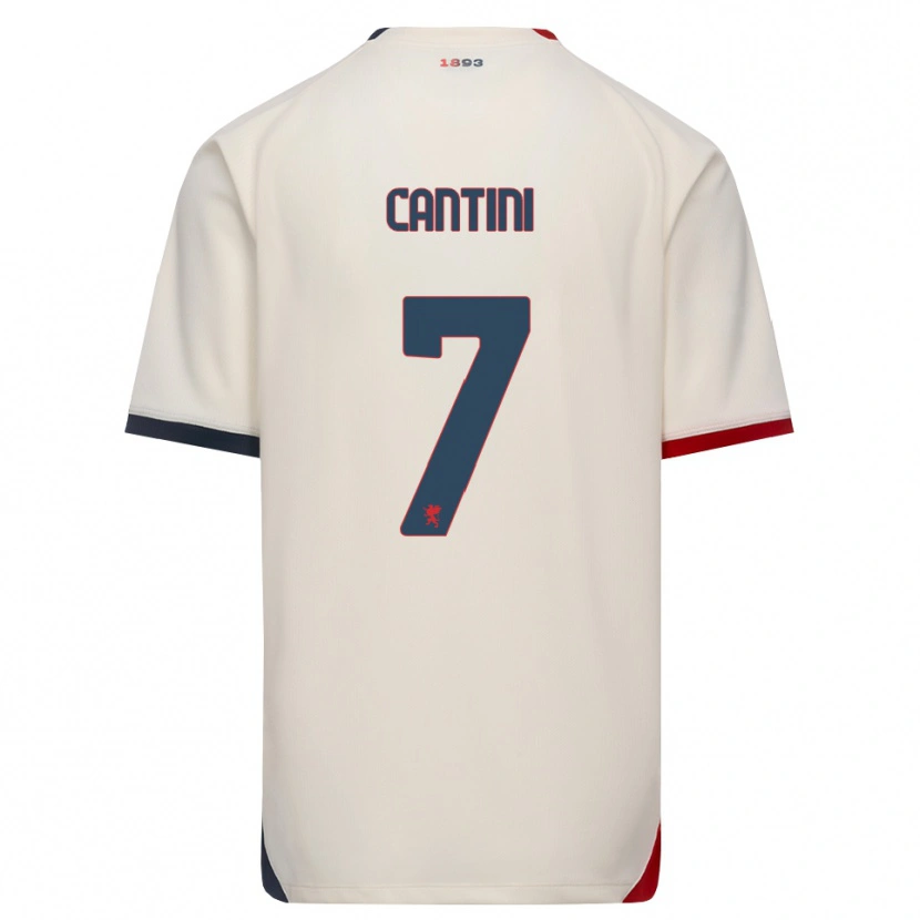 Danxen Kinderen Riccardo Cantini #7 Off-White Rood Uitshirt Uittenue 2026/27 T-Shirt België