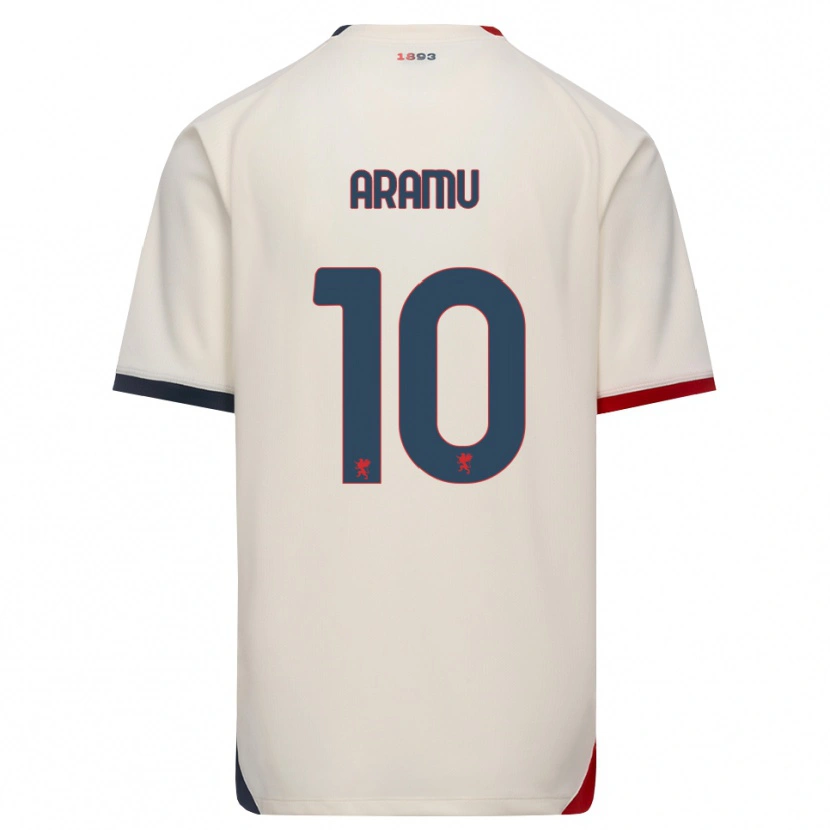 Danxen Kinderen Mattia Aramu #10 Off-White Rood Uitshirt Uittenue 2026/27 T-Shirt België