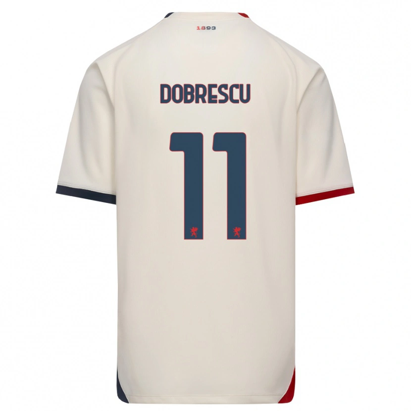 Danxen Kinderen Ianis Dobrescu #11 Off-White Rood Uitshirt Uittenue 2026/27 T-Shirt België