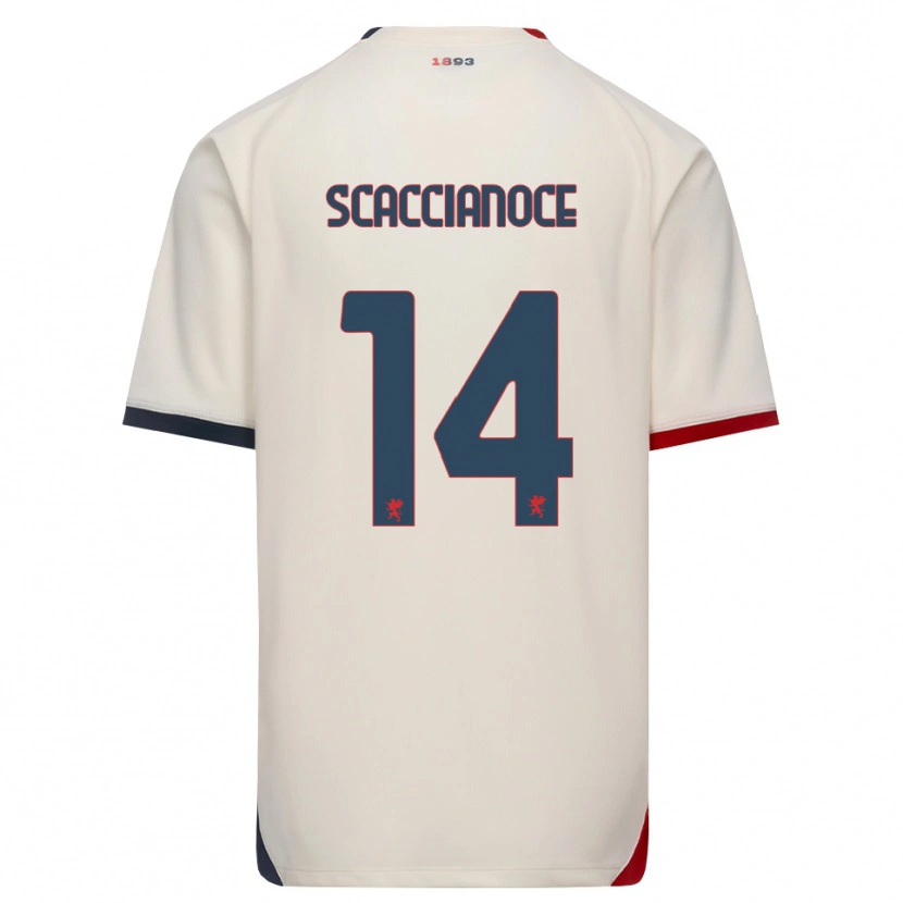 Danxen Kinderen Francesco Scaccianoce #14 Off-White Rood Uitshirt Uittenue 2026/27 T-Shirt België