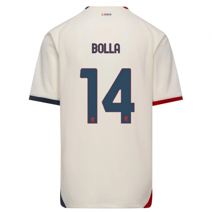 Danxen Kinderen Nicolò Bolla #14 Off-White Rood Uitshirt Uittenue 2026/27 T-Shirt België