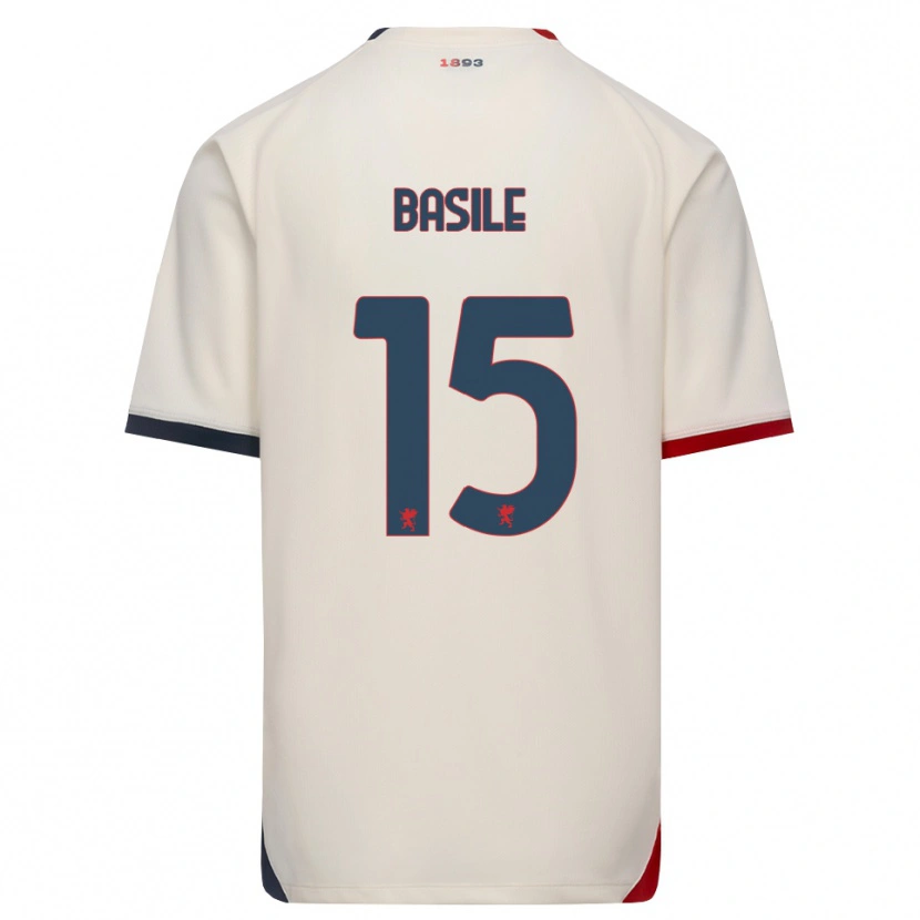 Danxen Kinderen Cosimo Basile #15 Off-White Rood Uitshirt Uittenue 2026/27 T-Shirt België