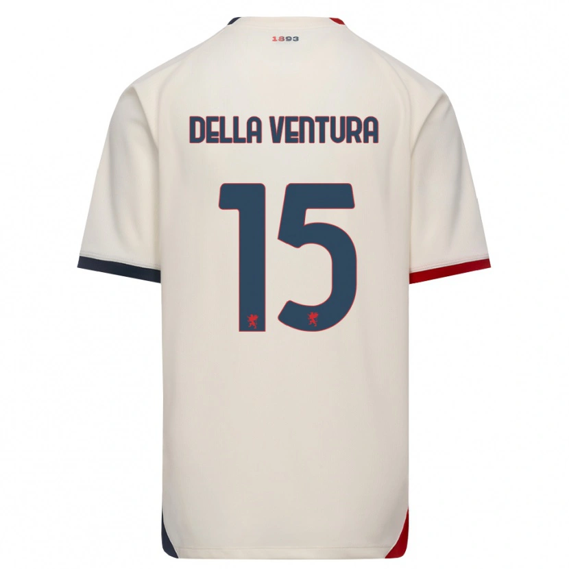 Danxen Kinderen Lorenzo Della Ventura #15 Off-White Rood Uitshirt Uittenue 2026/27 T-Shirt België