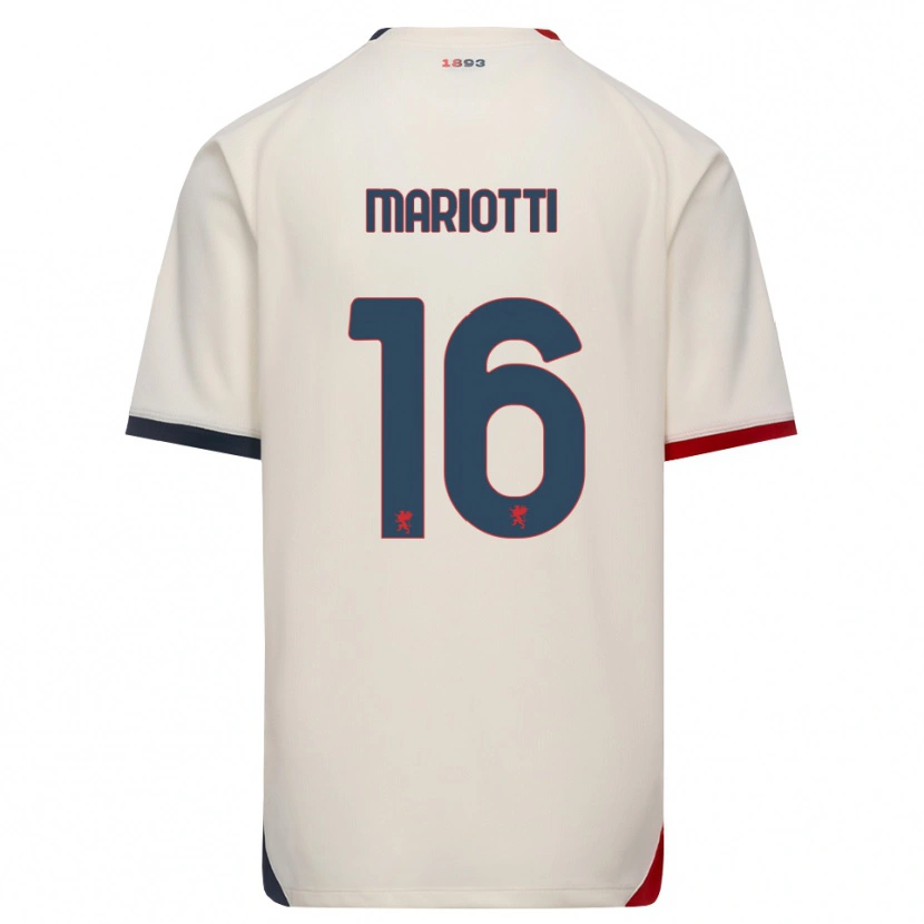 Danxen Kinderen Andrea Mariotti #16 Off-White Rood Uitshirt Uittenue 2026/27 T-Shirt België