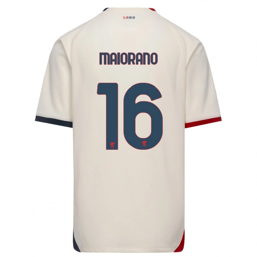 Danxen Kinderen Francesco Maiorano #16 Off-White Rood Uitshirt Uittenue 2026/27 T-Shirt België