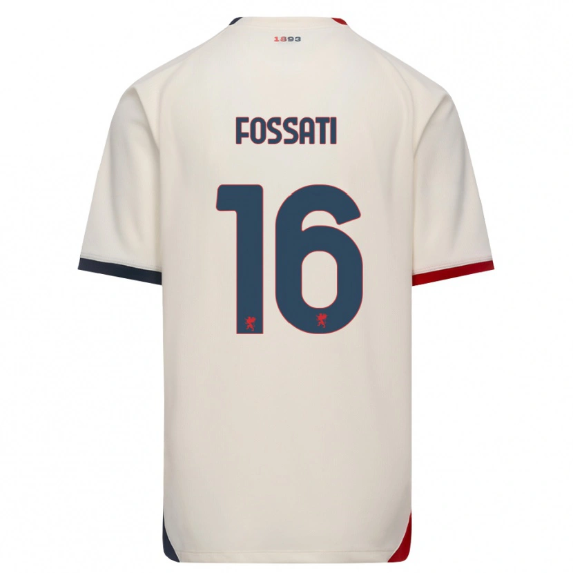 Danxen Kinderen Daniel Fossati #16 Off-White Rood Uitshirt Uittenue 2026/27 T-Shirt België