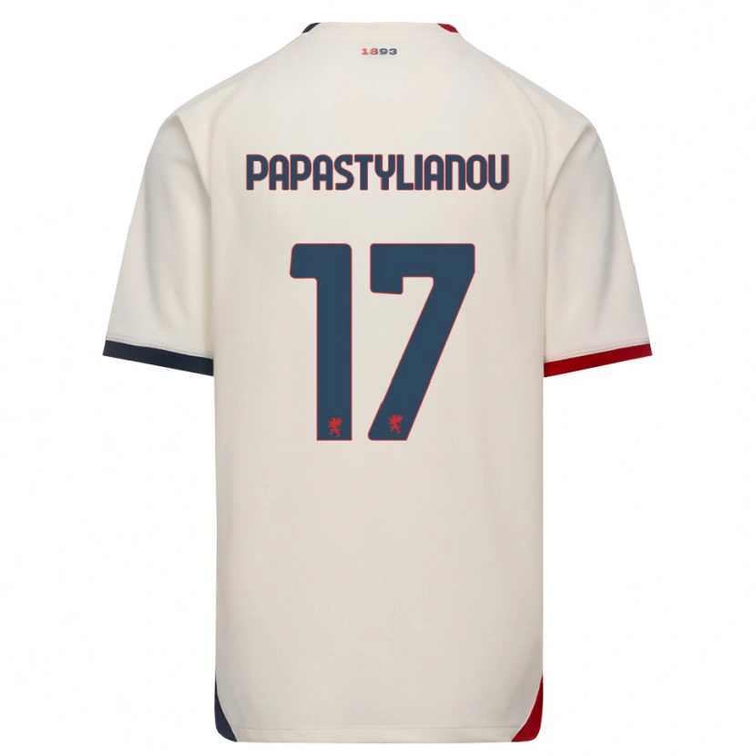 Danxen Kinderen Lysandros Andreas Papastylianou #17 Off-White Rood Uitshirt Uittenue 2026/27 T-Shirt België