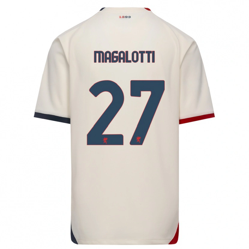 Danxen Kinderen Gabriele Magalotti #27 Off-White Rood Uitshirt Uittenue 2026/27 T-Shirt België