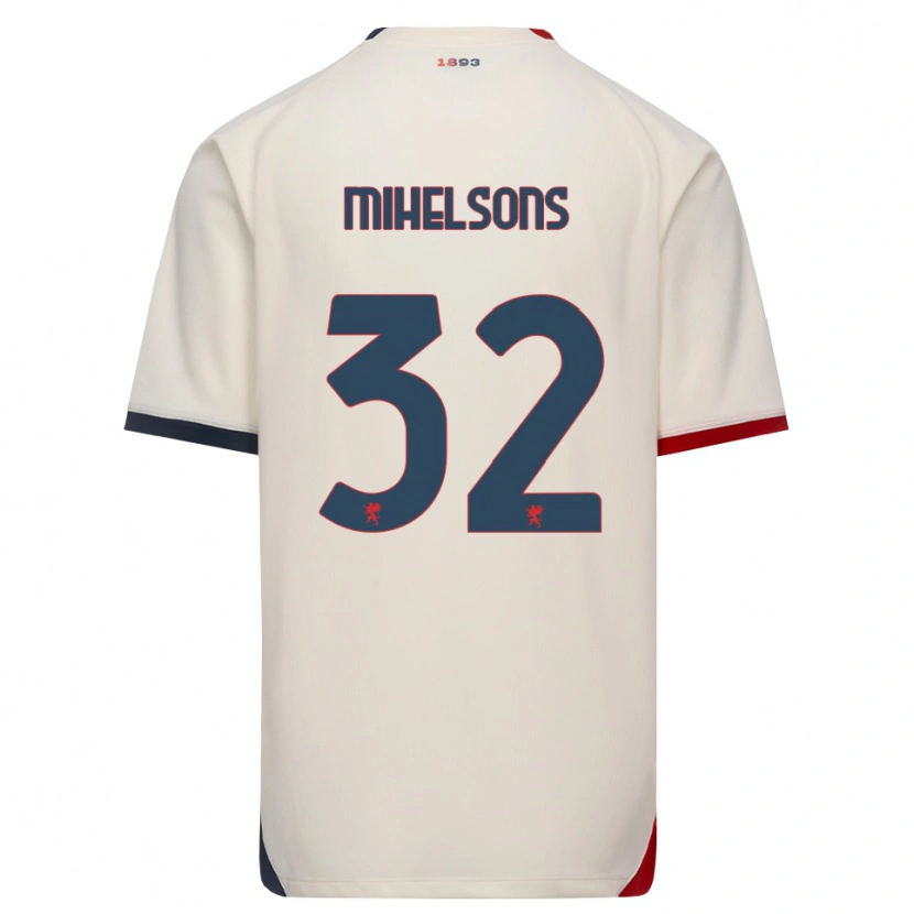Danxen Kinderen Rendijs Mihelsons #32 Off-White Rood Uitshirt Uittenue 2026/27 T-Shirt België