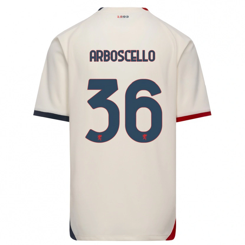 Danxen Kinderen Riccardo Arboscello #36 Off-White Rood Uitshirt Uittenue 2026/27 T-Shirt België